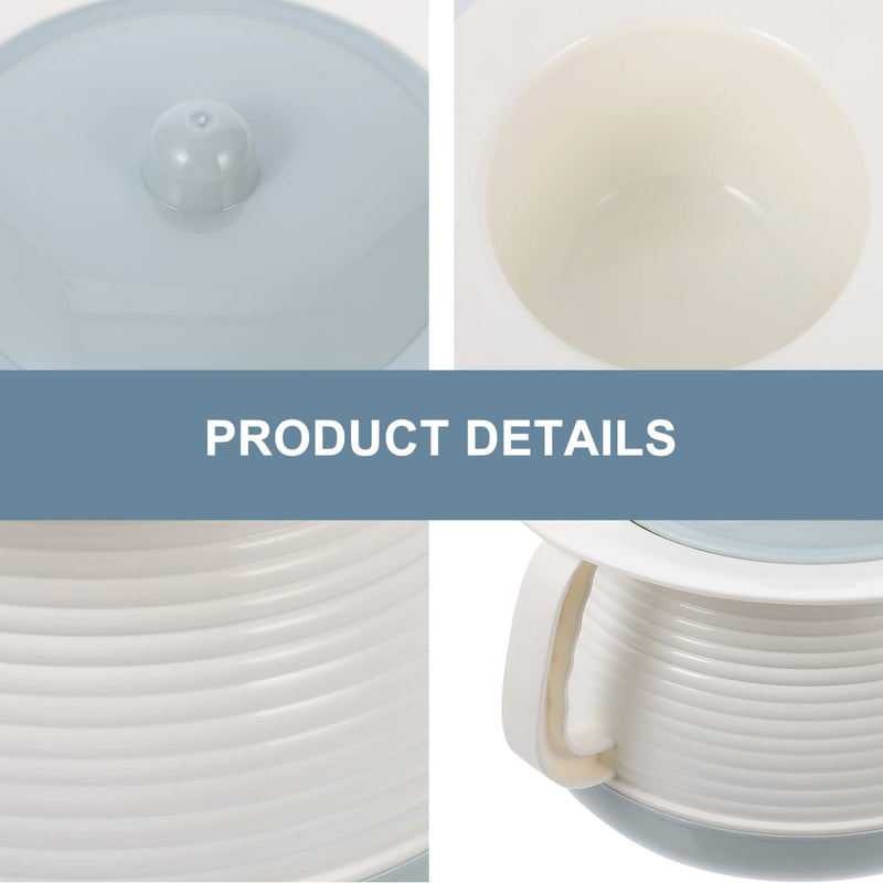 Hemoton Bedside Commode Bucket Chamber Pot Covered Spittoon Urinal Bedpans Portable Toilet for Patient Old Kids Light Blue - BeesActive Australia