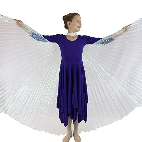 [AUSTRALIA] - Danzcue 360 Degree Worship Isis Wings, Iridescent White, M-L-Child 