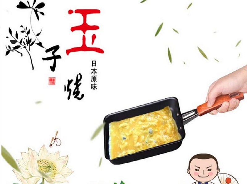 JapanBargain 1811, Japanese Tamago Egg Pan Iron Omelet Pan Tamagoyaki Omelette Pan Rectangle Frying Pan, Induction Cookware Pan, Made in Japan - BeesActive Australia