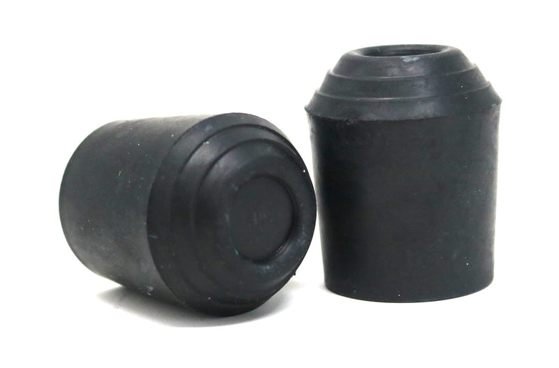 fiXte Replacement Walking Stick Cane Crutch Hiking Pole Rubber End Ferrule Black 25mm (2) 2 - BeesActive Australia