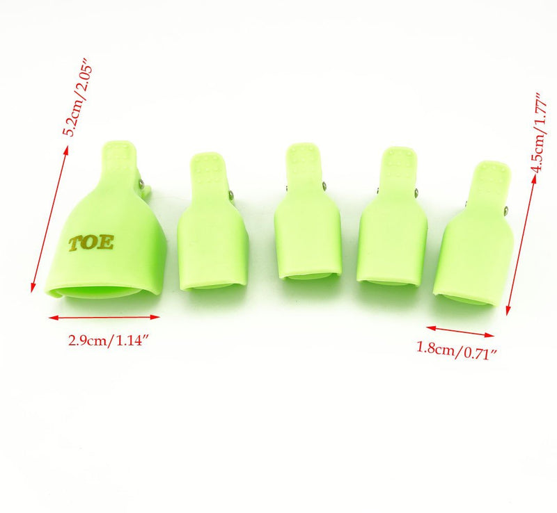 yueton Pack of 10 Reusable Toenail Nail Art Soak Off Cap Clip UV Gel Polish Remover Beauty Tool - BeesActive Australia