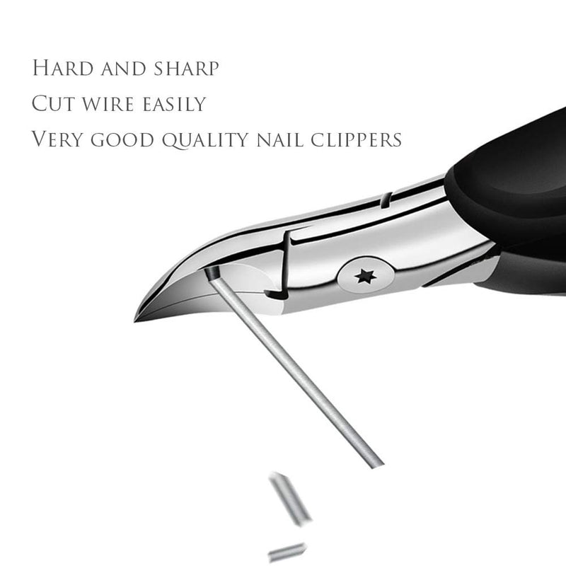 DUCHELIN Ingrown toenail tool,Toenail clippers for thick nails,Nail clippers,Nail clippers set,Toe nail clippers,Mens nail clipper,Heavy duty nail clippers,Professional tools (BLACK) BLACK - BeesActive Australia