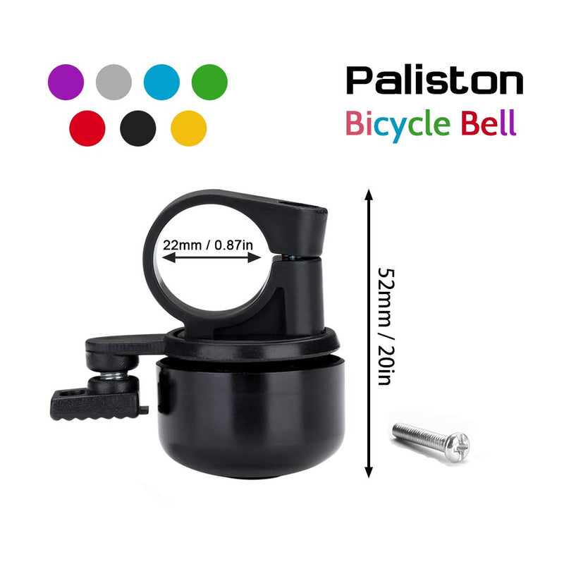 Paliston Bike Bell Bicycle Bell Crisp Sound for Adults Kids Boys Girls 2pcs Black - Black - BeesActive Australia
