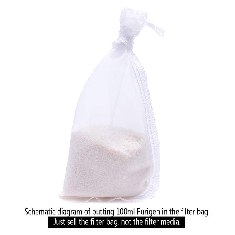 ALEGI Aquarium Small Filter Media Bag Extra Fine,Reusable 180 Micron Drawstring Mesh Bags for Extra Fine Resins Filter 7.5"*3.6" (3 pack) - BeesActive Australia