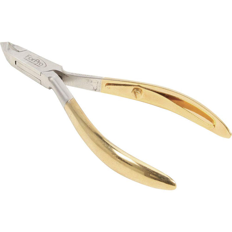 For Pro Cuticle Nipper Gold Hard Steel 1/2 Jaw - BeesActive Australia