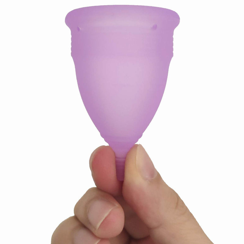 CROING 𝙈𝙚𝙣𝙨𝙩𝙧𝙪𝙖𝙡 𝘾𝙪𝙥 Reusable Menstrual Cups Set of 4, Period Cup, 2 pcs Small and 2 pcs Large ( Purple and White) - BeesActive Australia
