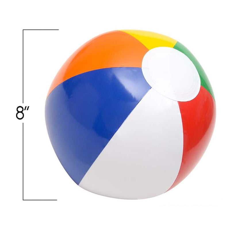 [AUSTRALIA] - ArtCreativity Rainbow Inflatable Beach Balls - Pack of 12 - Multicolored 8 Inch Floating Bouncing Balls for Pools - Fun Party Favor and Gift for Boys and Girls 
