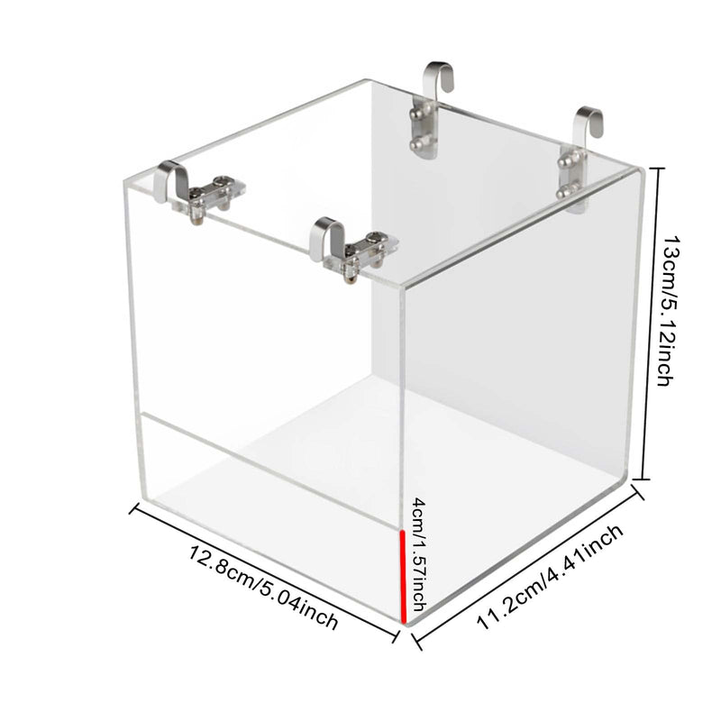 Xxmbbjy Hanging Bird Bath Cube, Transparent Bath Shower Box Bowl with Stainless Steel Hooks for Small Bird Canary Budgerigar Parrots Crested Myna Cockatiel Lovebird - BeesActive Australia