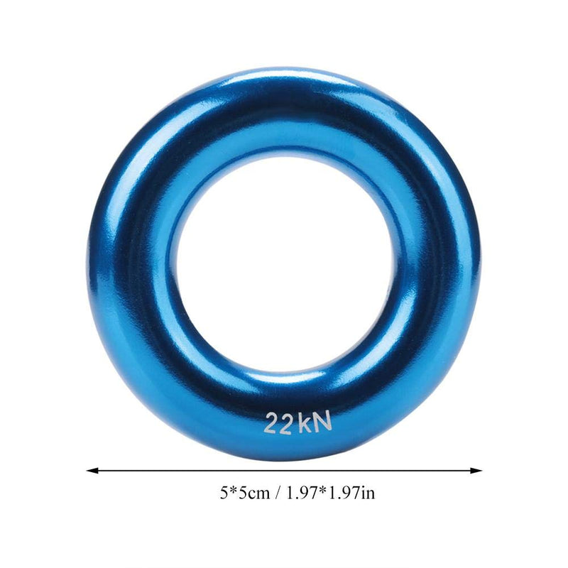 Large O-Ring for Climbing Mountaineering Perfect Tension Round Rappel Aluminum Ring Blue - BeesActive Australia
