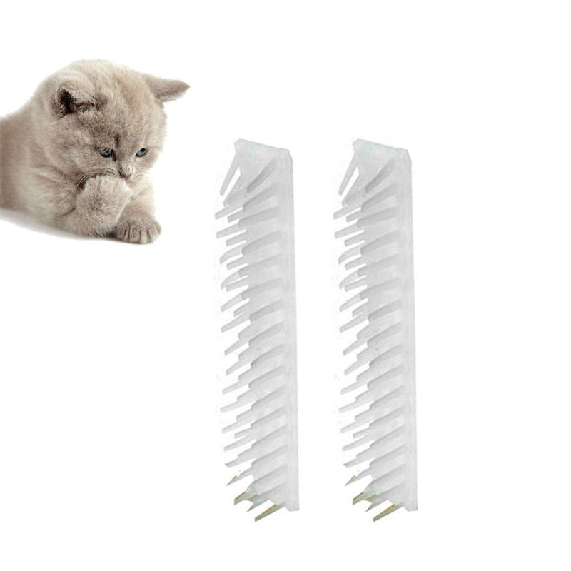balacoo 2PCS Cat Corner Massager Comb Cat Self Groomer Scratching Rubbing Brush Cat Hair Removal Scratching Comb Toys White 1 - BeesActive Australia