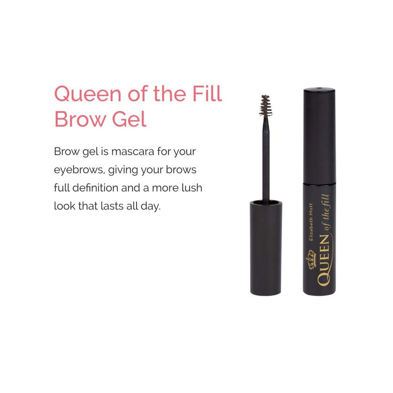 Eyebrow Tint Gel and Brow Filler: Elizabeth Mott Queen of the Fill Tinted Gel Makeup with Brush to Fill In Eyebrows and Cover Gray Hairs - Cruelty Free Cosmetics Products - Light Medium Brown , 4g - BeesActive Australia