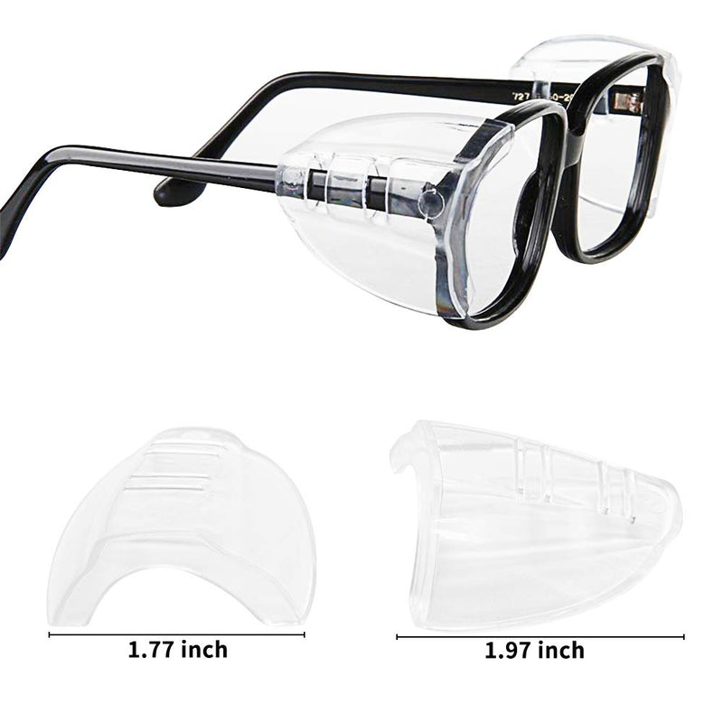 6 Pairs Safety Eye Glasses Side Shields, Slip On Side Shields Protect for Safety Glasses, Double Hole, Fits Most Safety Eyeglasses - BeesActive Australia