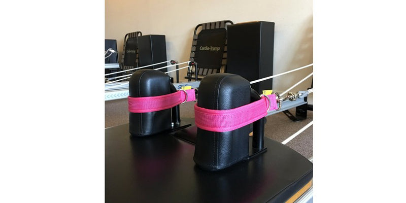 Single Loop Pilates Straps for Pilates Reformer, Pilates Cadillac, and Other Fitness Equipment by STRAPILATES. Adjustable Length with Double D-Ring,Color: Pink, One Pair (2 Pieces) - BeesActive Australia