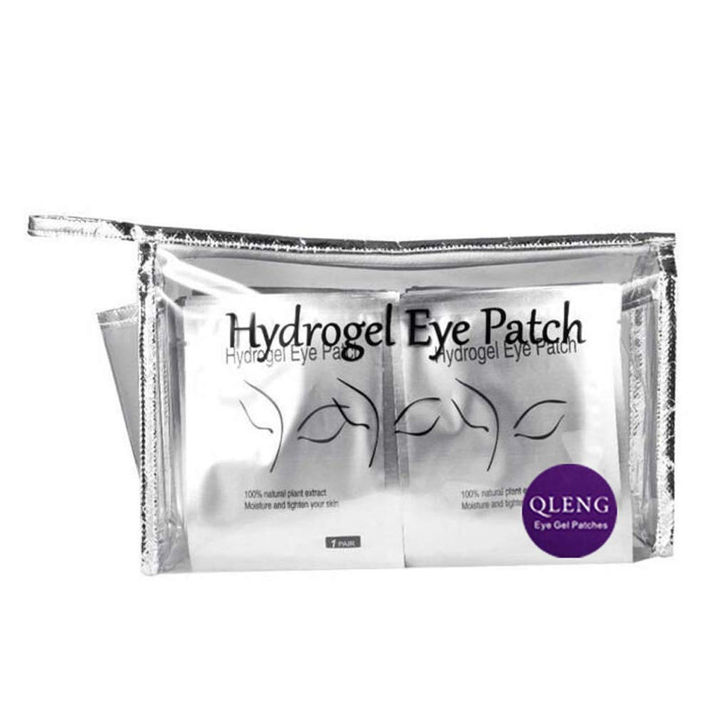 100 Pairs Eyelash Extension Gel Patches Kit, Lash Extension Lint Free Under Hydrogel Eye Mask Pads Beauty Tool with Transparent Cosmetic Bag - BeesActive Australia
