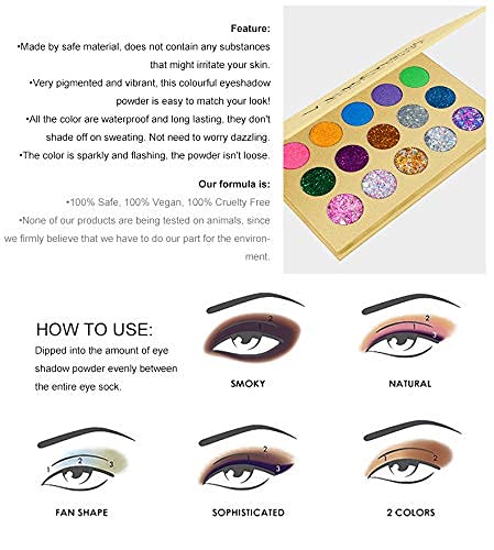 Kisshine Eyeshadow Palettes 15 Colors Eye Shadow Makeup Palette Matte and Pearlescent Mixed Eye Shadows Palette Waterproof Eye Makeup for Women and Girls - BeesActive Australia