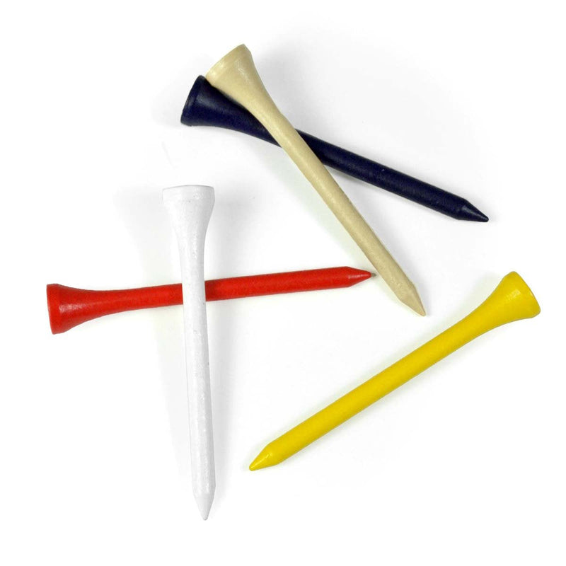 Intech 2 3/4" Golf Tees 100 and 500 Packs (Multiple Colors Available) 100 Count Bag Multi-Color - BeesActive Australia
