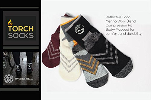 Showers Pass Torch Reflective Ankle Socks Small-Medium White - BeesActive Australia