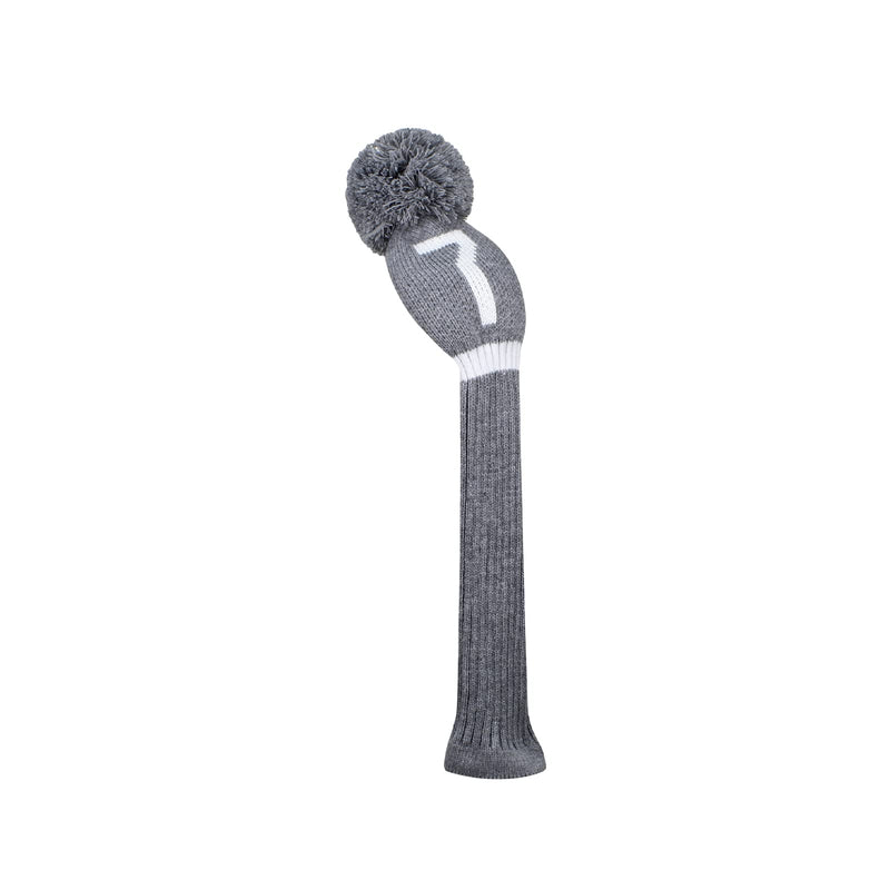 Scott Edward Grey Knit Golf Club Cover for Woods and Driver Head Covers Protect Driver Wood(460cc) Fairway Wood and Hybrid/UT Set with Big Number 1 FW(Number 3) - BeesActive Australia