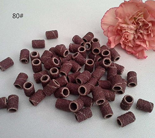FlyItem 300pcs 80# 120# 180# Options Nail Dedicated Sanding Ring Bands Grinding Head Polisher Essential Supplies Sand Circle For Nail Drill File Machine Manicure Tool - BeesActive Australia