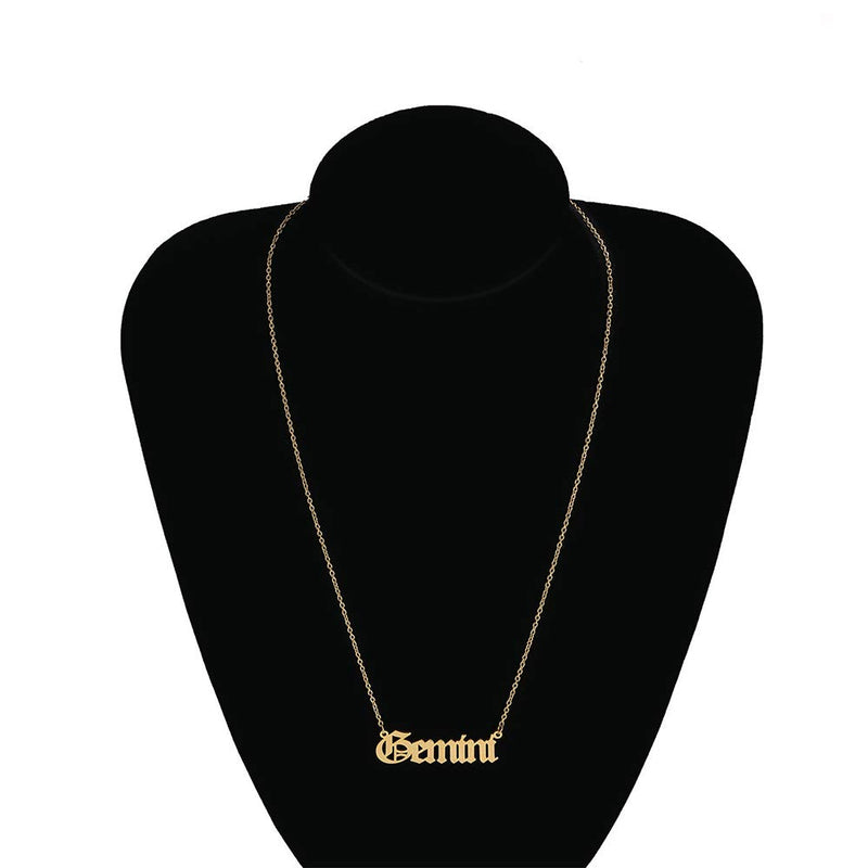 Aimimier Constellation Necklace Gemini Necklace Astrology Jewelry Personalized Name Gift for Girlfriend Women (Gold) Gold - BeesActive Australia