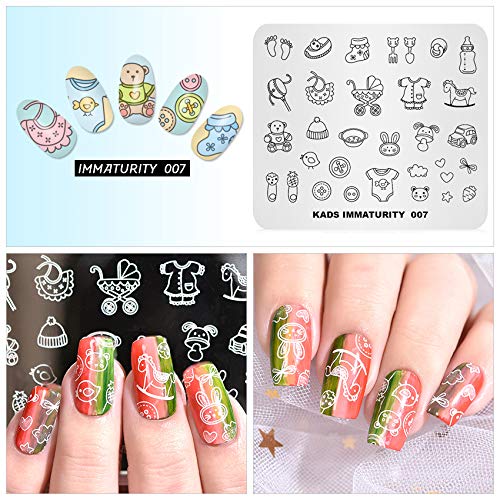 KADS Nail Art Image Stamping Plates Baby Immaturity Cute DIY Manicure Template(IM007) IM007 - BeesActive Australia