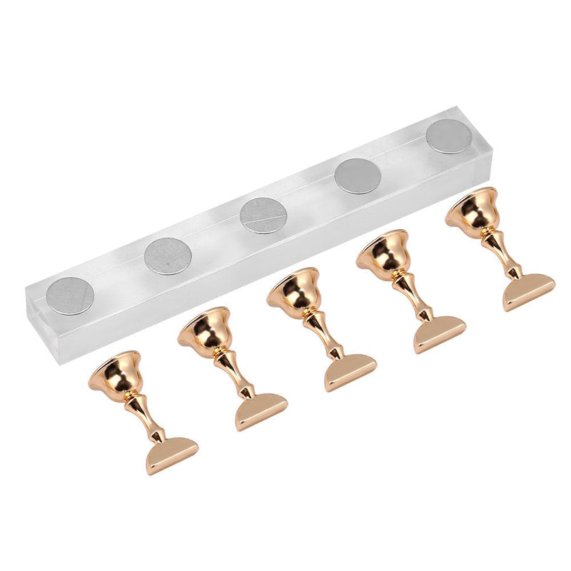 Nail Tips Stand Holder, Practice Stand Base Display Tools Set for Art Salon DIY and Traning Manicure, Magnetic Stuck Crystal Nail Art Holder Finger Practice Display Stand - BeesActive Australia