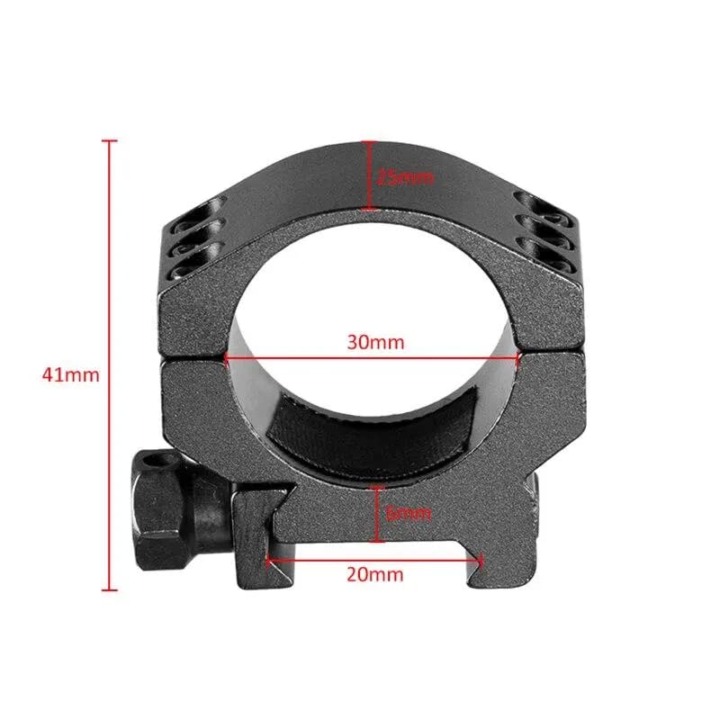 360 Tactical 2 Pcs Low Profile 30mm Scope Ring Comes with Spacer to Fit 25.4 mm 1 inch Ring Scope Mount fit 20mm Picatinny Rail 6 Screws On top Heavy Duty 2 Pcs with Spacer - BeesActive Australia