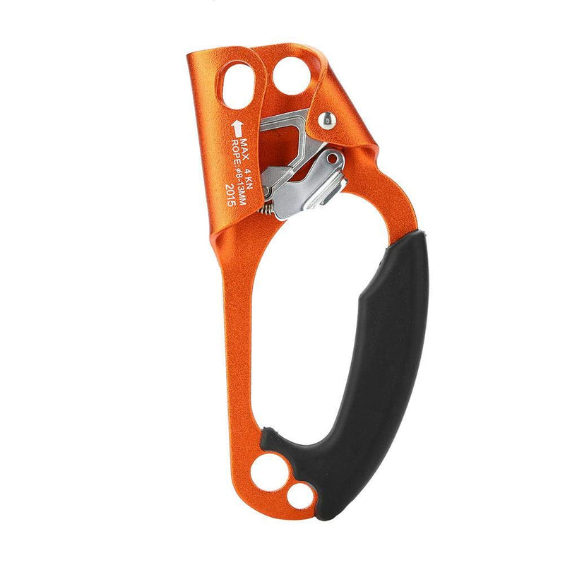 Climbing Ascender, Climbing Device Right Hand Climbing Rope Handle Clamp for 8mm-13mm Rope Rock Climbing Equipment Orange - BeesActive Australia