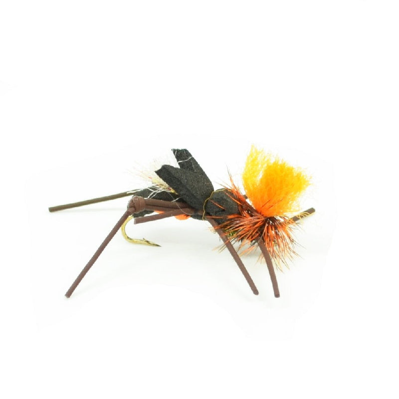 The Fly Fishing Place Black Becho Foam Body High Visibility Grasshopper Dry Fly 4 Flies Size 10 - BeesActive Australia