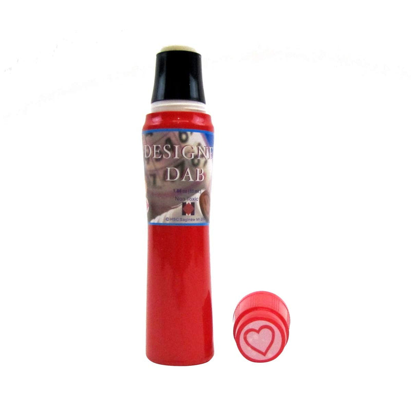 TG,LLC Treasure Gurus Fast Dry Red Heart Shaped Bingo Dauber Vibrant Color Bright Ink Dot Art Dabber Marker - BeesActive Australia