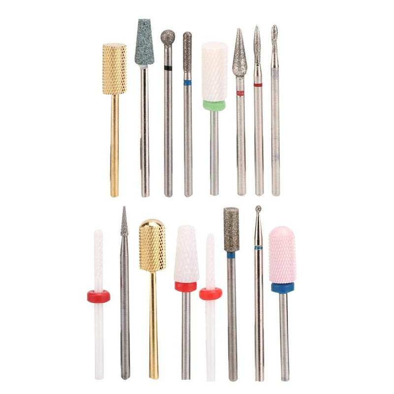 Electric Nail Drill Bits Set, 4Pcs Tungsten Steel Ceramics Nail Drill Bits Set, Manicure Replacement Drill Bit for Removing Cuticle Acrylic Gel Nail Polish (#2) #2 - BeesActive Australia