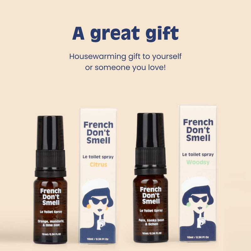 Toilet Spray for Poop – Travel Size (2 x 0.34oz) – All scents – Made in France, Bathroom Odor Eliminator, Poo Spray, Toilet Spray For Daily Use, Easy To Carry – French Don’t Smell 0.34 Fl Oz (Pack of 2) - BeesActive Australia