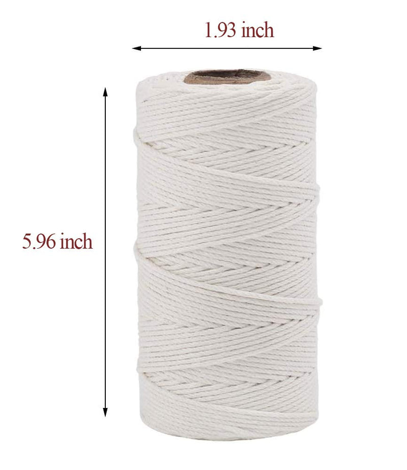 100M/328 Feet Cotton String Twines,Cotton Cord,Heavy Duty Packing String For DIY Crafts And Gift Wrapping (white) 1 Count (Pack of 1) White - BeesActive Australia