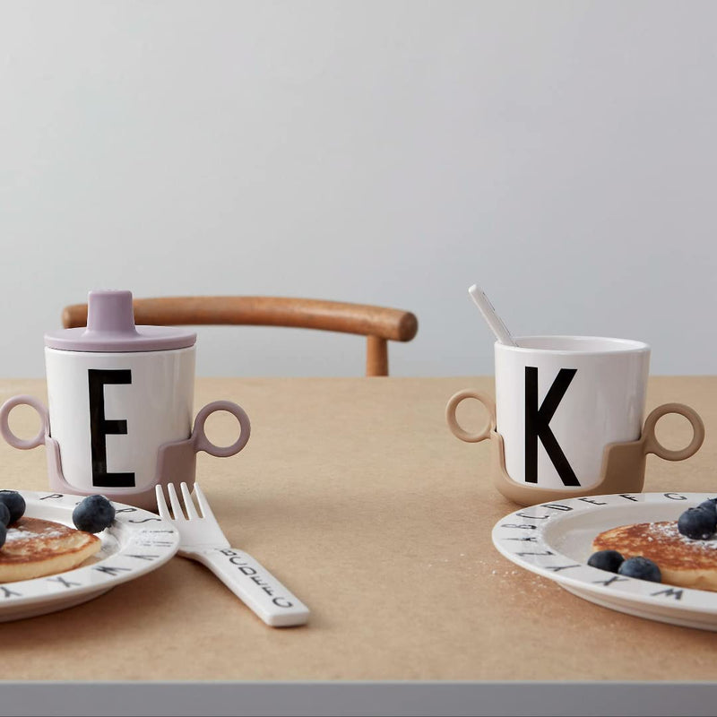 Design Letters Melamine Sippy cups for Baby 7 Oz A-Z | Kids Cups Designed in Denmark Reusable Cup for Baby 6+ Month|Learning Cup BPA/BPS Free | Children Drinking Cup Dishwasher Safe, Toddler Cup White .M - BeesActive Australia