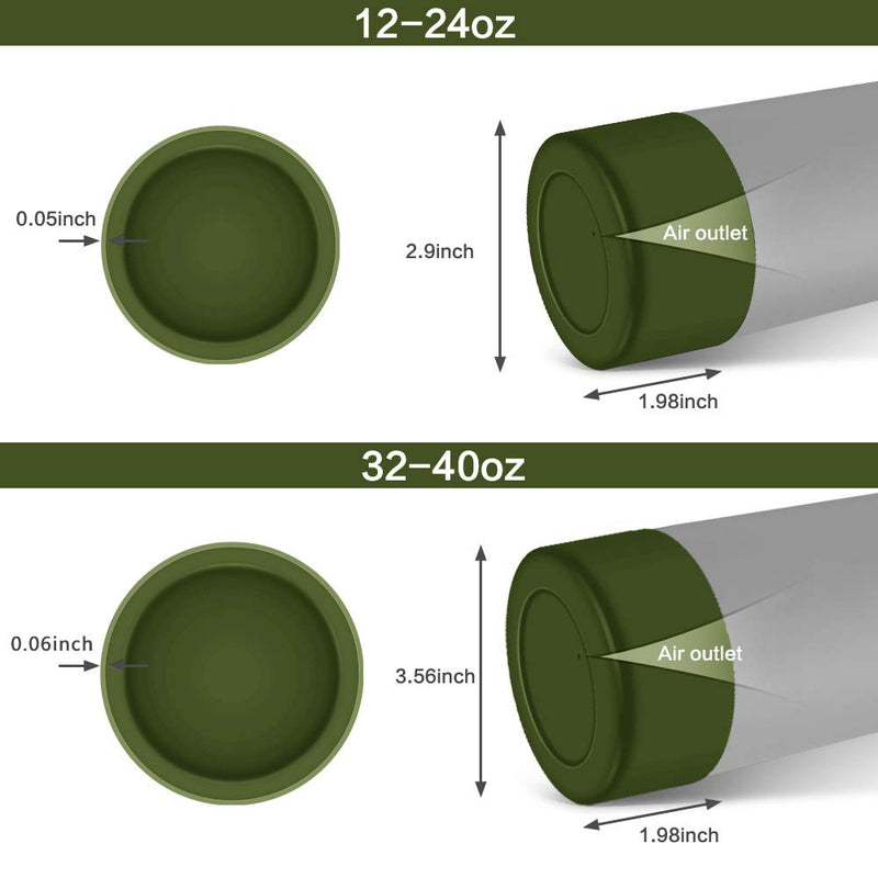 Protective Silicone Boot Sleeve for Hydro 12oz-40oz Sport Water Bottles Flask Accessories Anti-Slip Bottom Sleeve Cover Pet Feeding Bowl for Puppy Cat Army Green Fits 12oz to 24 oz Bottles - BeesActive Australia
