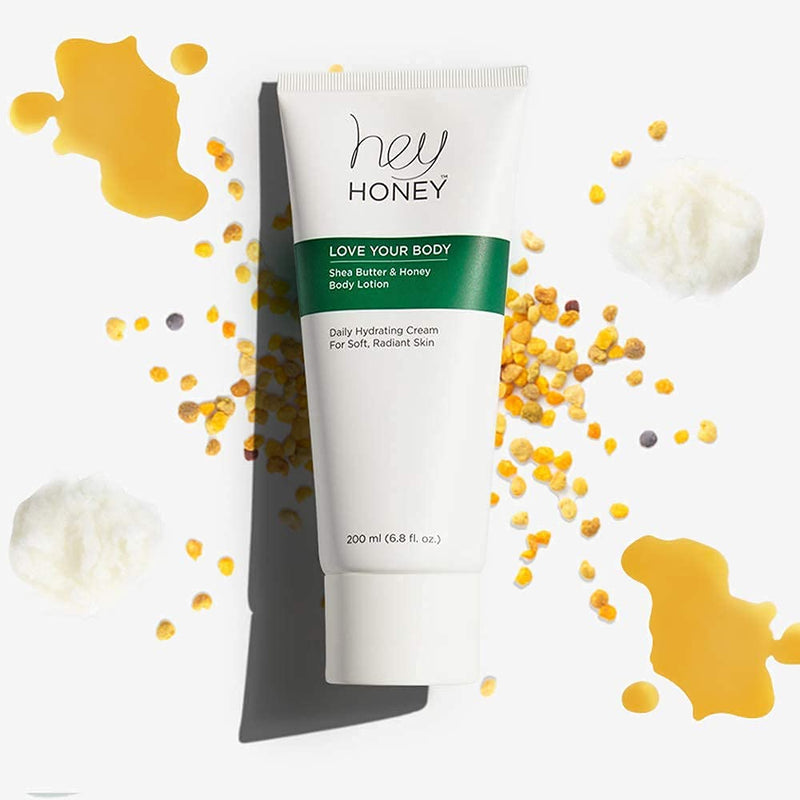 Hey Honey,Love Your Body,Honey Body Moisturizing Lotion.Luxurious honey and shea butter body cream that softens and replenishes the skin while providing a natural glow and antibacterial support. 8.4oz. - BeesActive Australia