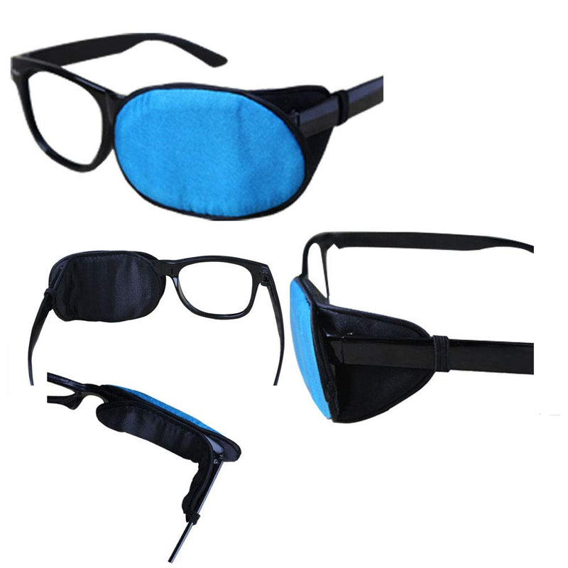 Adult/Kids Silk Glasses Eye Mask Amblyopia Strabismus Lazy Eye Patches Treat Lazy Eye and Strabismus(Blue) - BeesActive Australia