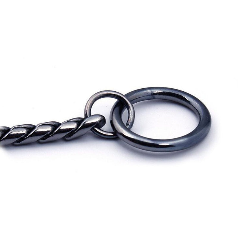 SGODA Dog Chain Collar Choke Pet Training Snake Collar with Heavy Links Black Length 24" 5mm - BeesActive Australia