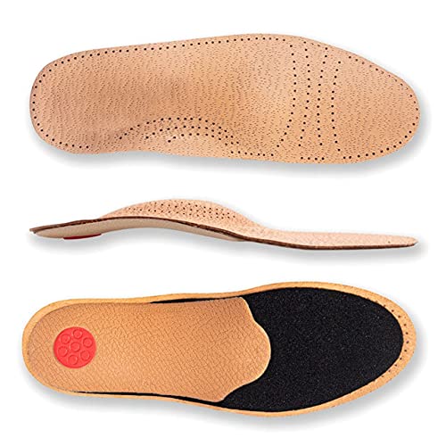 Leather Shoe Insoles with Orthotic Footbed I Insoles with Arch Support and Heel Cushion for Men and Women (UK 3 / 36 EU) 3 UK / 36 EU / 24 cm - BeesActive Australia