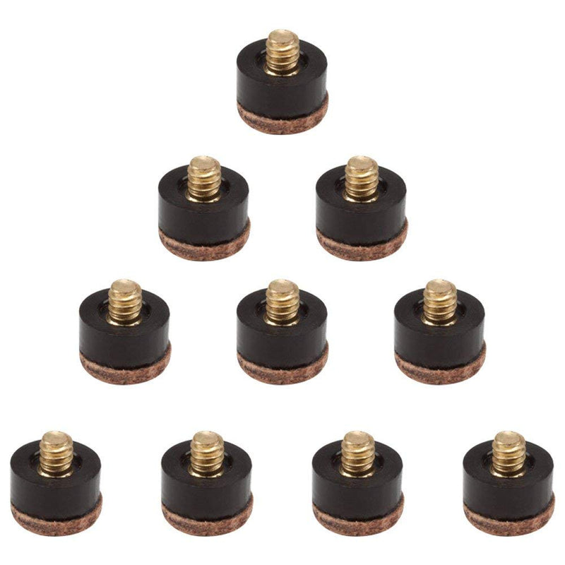 [AUSTRALIA] - caution 12MM Hard Brown Cue Tips Billiard Replacement Screw-on Tips with Pool Cue Stick Ferrules 10 PCS 