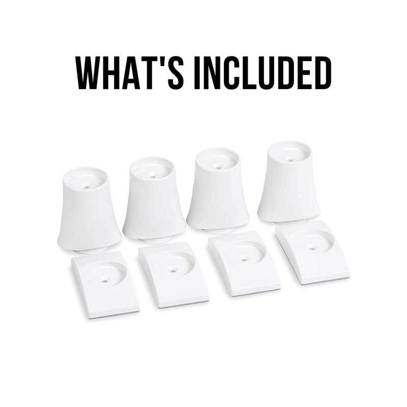 Wall Nanny Extender - 6 Inch Baby Gate Extension Kit (Made in USA) Extends Pressure Mounted Gates + Protects Walls + Stabilizes Gate - for Child, Pet & Dog Gates - Works on Stairs - Protector (4 Pack) White - BeesActive Australia