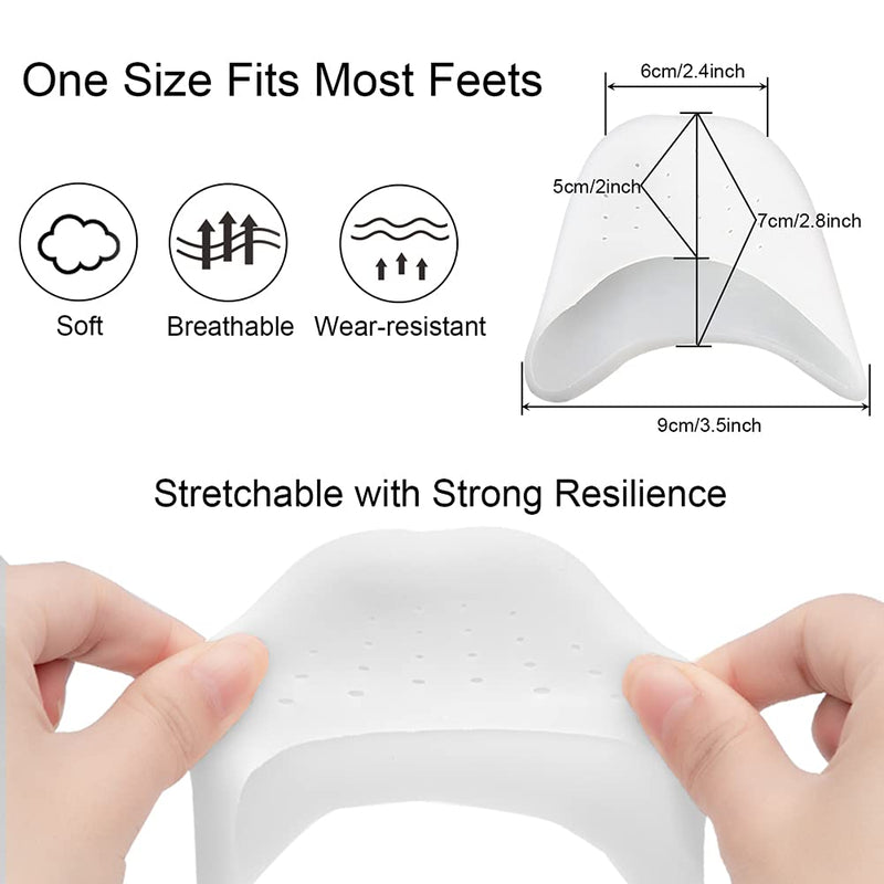 Silicone Gel Toe Caps Soft Ballet Pointe Dance Athlete Shoe Toe Pads Toe Protector with Breathable Hole 2 Pairs Toe Protector - BeesActive Australia