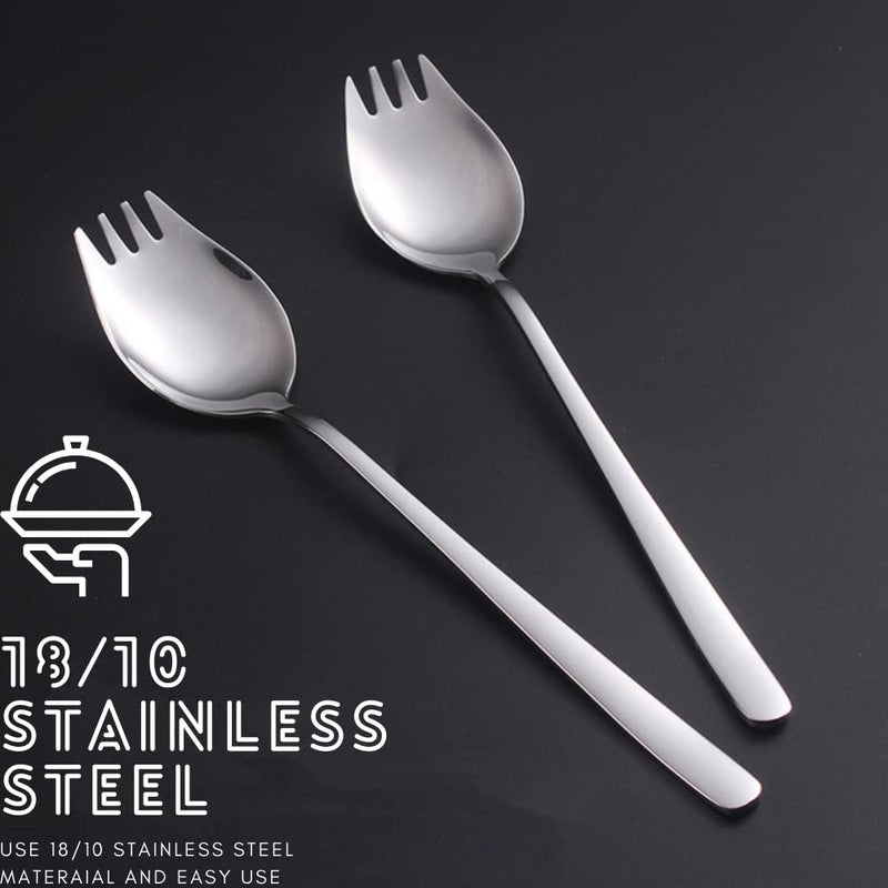 KAISHANE Sporks 18/10 Stainless Steel 3-Pack 8.5-Inch Sporks for Household Use, Ice Cream Spoon & Salad Forks, Fruit Appetizer Dessert - BeesActive Australia