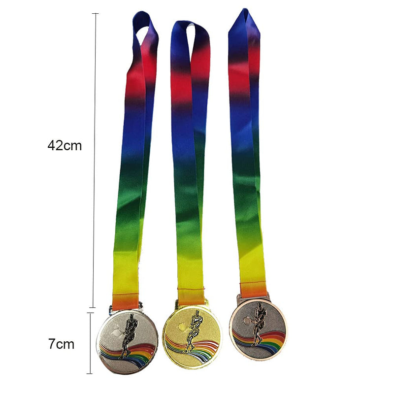 Mike Tennis Medals-Gold Silver Bronze Medals with Neck Ribbons Pack of 3 - BeesActive Australia