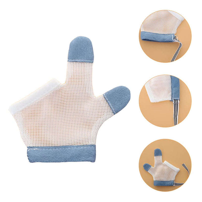 Tomaibaby 1 Pair Finger Sucking Stop Thumb sucking Kids Finger Guard Stop Infant Finger Sucking No Scratch Mittens Size S 10.5X6CM - BeesActive Australia