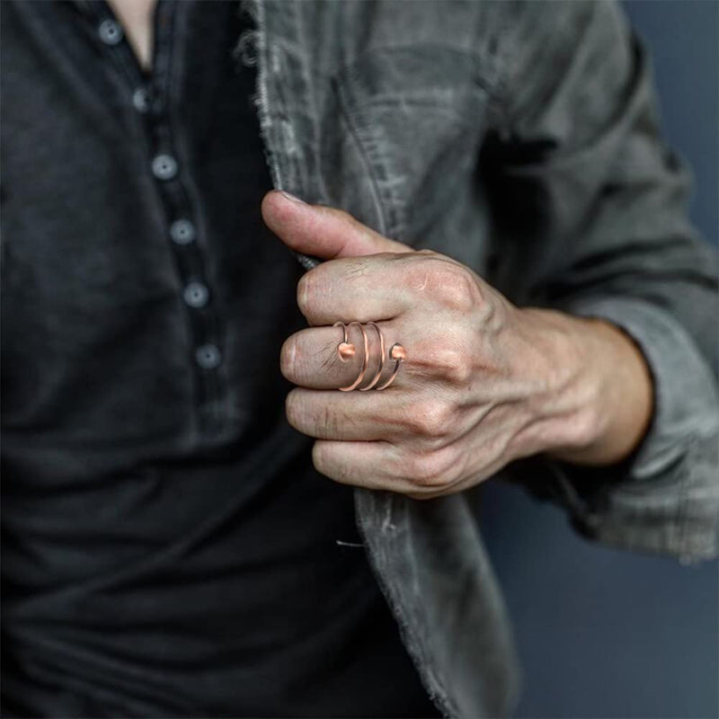 EnerMagiX Magnetic Copper Rings for Men Women, Pure Copper Magnetic Rings with Four Strong Magnets,Adjustable Copper Rings - BeesActive Australia