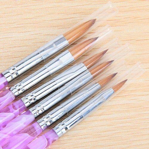 6 Pieces Acrylic Nail Art Brush Nail Painting Brush Pen Set Tools Fit for Nail Beauty Use - BeesActive Australia