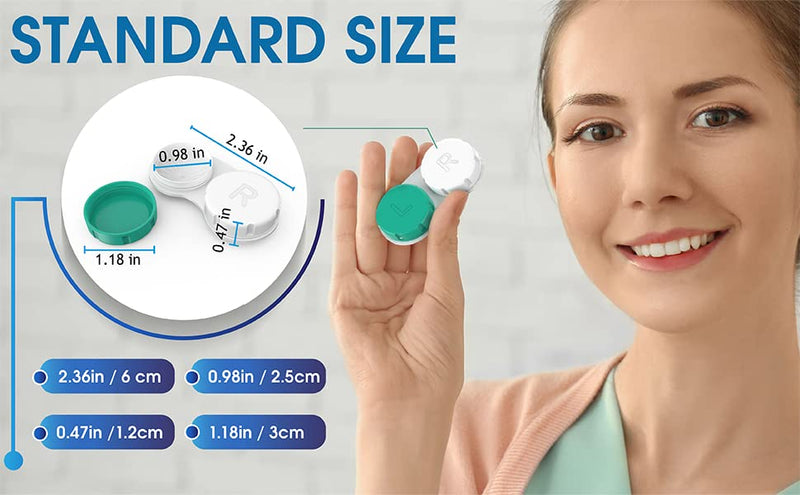 Contact Lens Cases 12 Pack. One Year Supply. Protect Your Eyes by Changing Your Contact Lens Case Monthly Green - BeesActive Australia