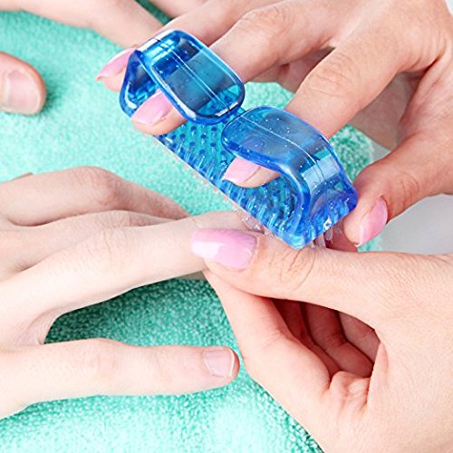 VNDEFUL 4PCS Translucent Handle Nail Brush Nail Hand Scrubbing Cleaning Brush(Pink, Purple, Green, Blue) - BeesActive Australia