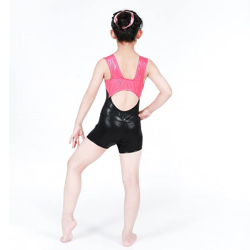 Aosva Little Big Girls' Sparkle Dance Tumbling Athletic Gymnastics Short 2-14Years 7 Sparkleblack - BeesActive Australia